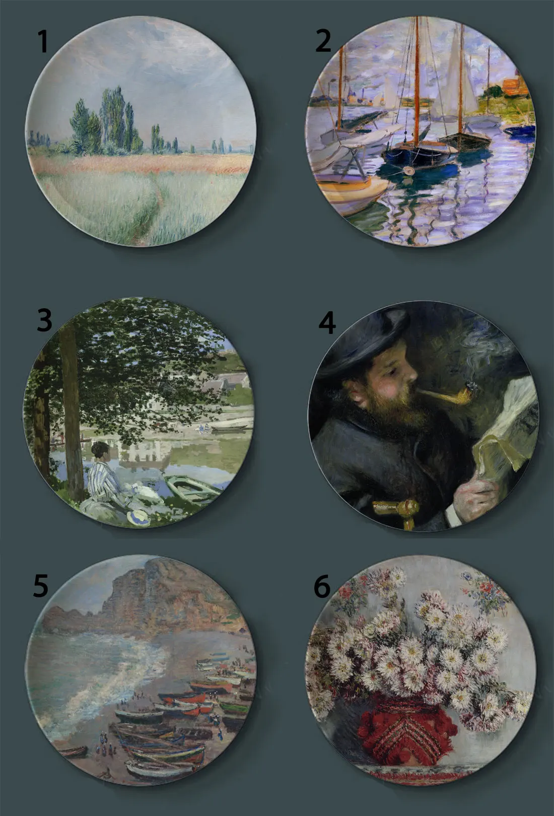 Monet керамические настенные тарелки декоративные для дома гостиничная гостиная