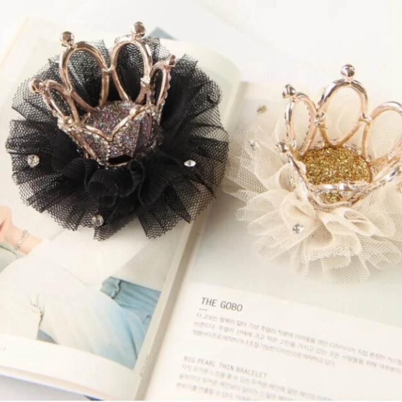 

Fashion New Children's crown princess flower bud silk fashion hair clips for girls baby hair accessories kids headwear hairpin