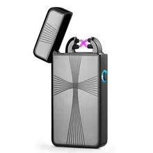 

High-end USB charging double arc pulse lighter / metal gift, suitable for lovers / holiday gifts