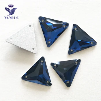 

YANRUO 3270 All Sizes Montana Triangle Flat Back Rhinestone Sew On Strass Crystal Glass Stones For Craft