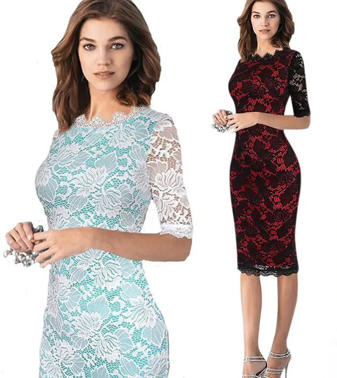 2016 new arrivals women s woman elegant lace Bridesmaid Mother of Bride bodycon pencil font b