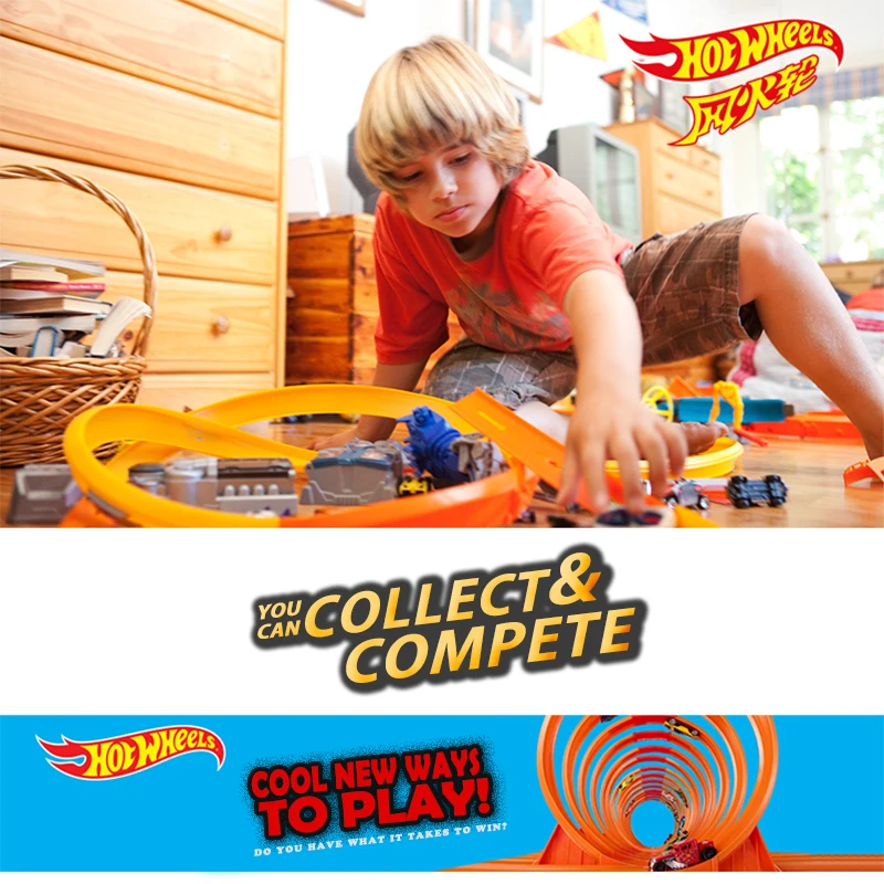 Оригинальная игрушка для спортивного трека Hot Wheels, ударопрочная забавная игрушка, высокое качество, подарочная коробка, автомобиль Hotwheels, режим трека CDL49 для детей