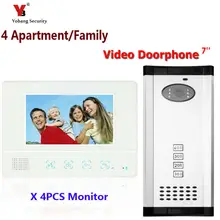 Yobang Security Freeship Apartment Intercom 7″ Video Door Phone Video Door Entry System Video Intercom Doorbell Home Security