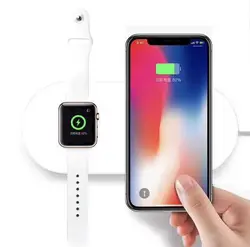 Urvoi мини airpower для Apple Watch Series 2 3 Беспроводной Зарядное устройство для iPhone X 8 8 плюс поддержка 7.5 Вт быстро charging Dock ремонт