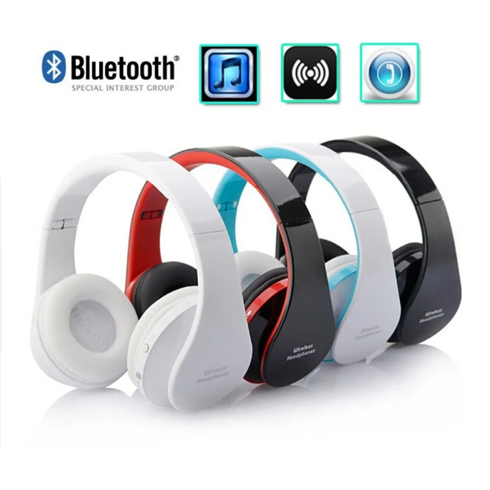 Koop Auriculares Bluetooth Headset Draadloze Hoofdtelefoon Head Telefoon Set Stereo Oortelefoon Casque Audio voor IPhone Samsung Xiaomi