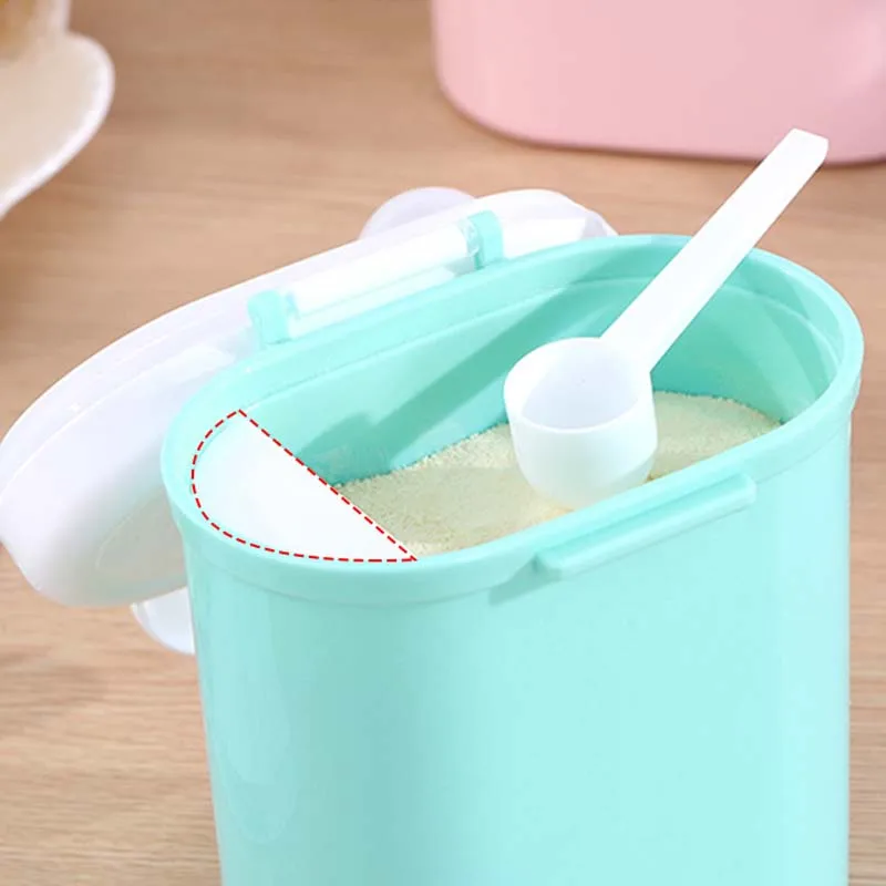 Baby's Independent Compartment Portable Milk Powder Storage Box Infant Unisex Snacking Travel Storage Box