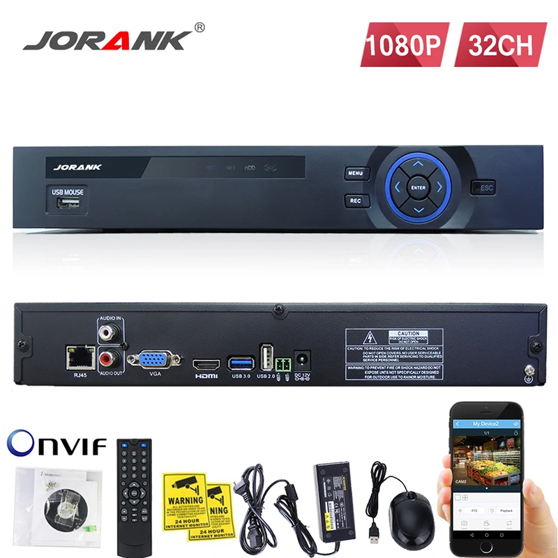 FULL HD 1080P H.265 32 канала CCTV NVR24CH 25CH 5MP 8CH 4K NVR 2 SATA HDD XMEYE ONVIF P2P HDMI VGA видеорегистратор 3G