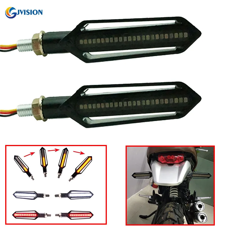 

Motorcycle LED Turn Signal Lights Indicators Blinkers Flashing Flowing motorcycle Brake lamp Warning Indicator 12V DC
