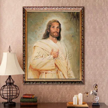 

Poster and print of Jesus Christ Painting the Portrait of Jesus on canvas,Christmas decorations for home,wall pictures for room