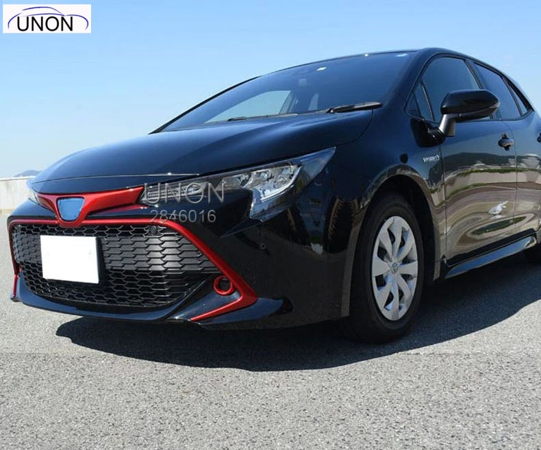 Для Toyota Corolla E210 Sport хэтчбек Auris ABS Хромированная Автомобильная Передняя Центральная решетка Gird полоса накладка