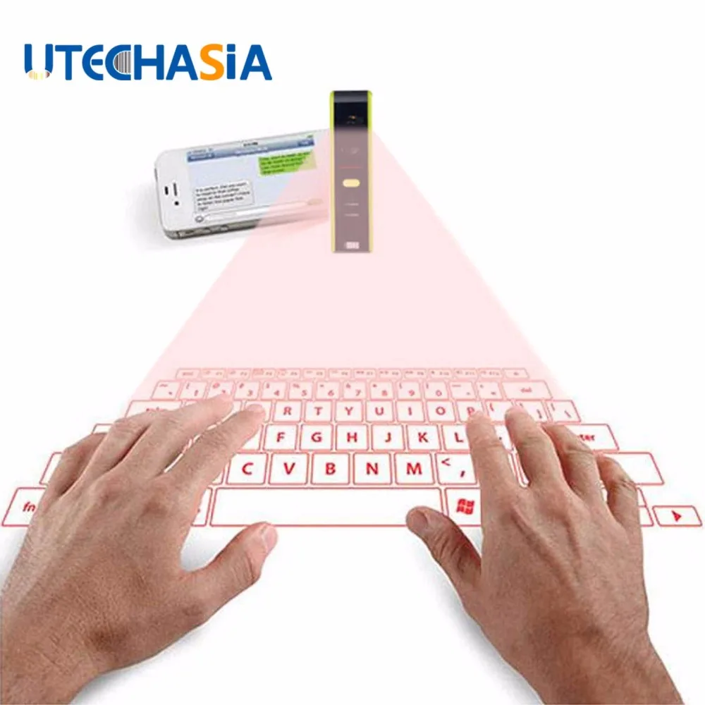 

QWERTY Virtual Laser Keyboards KB320 Portable for Gaming iPad iPhone Samsung Tablet Mac Mini Wireless Bluetooth Keyboard USB