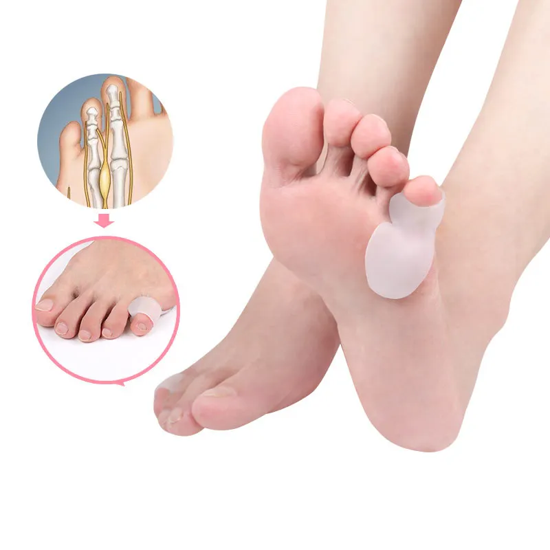 

1 Pair=2 Pcs Gel Silicone Bunion Corrector Toe Separators Straightener Spreader Foot Care Tool Hallux Valgus Pro massager