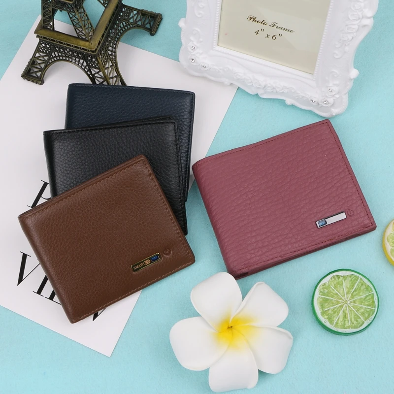 

Portable Leather Bluetooth Smart Wallet Anti Lost Finder GPS Locator Tracker