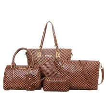 New Composite Bag six pieces vintage women handbags clutch designer brand handbag leather messenger bag crossbody Clutch bag
