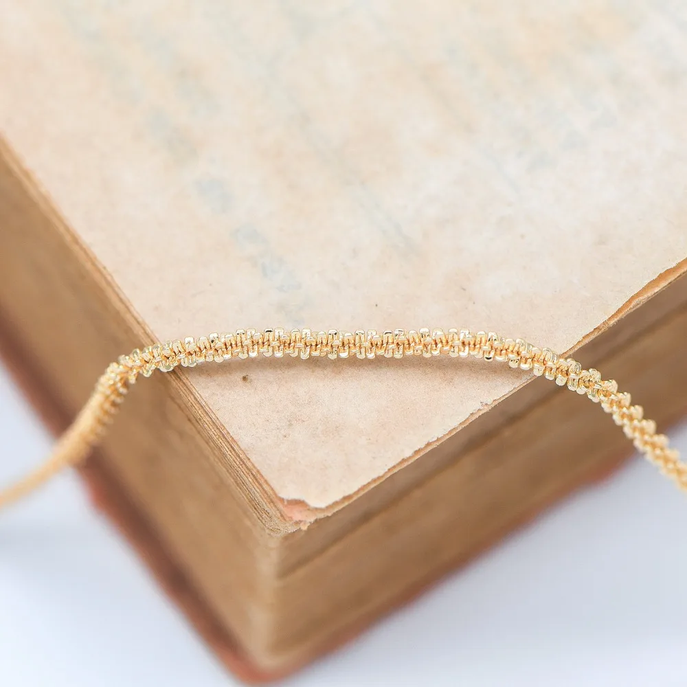 Gold plated Brass Specialty Chains 2.2mm, DIY Necklace Chain Wholesale(#LK-228-1)/ 1 Meter=3.3 ft