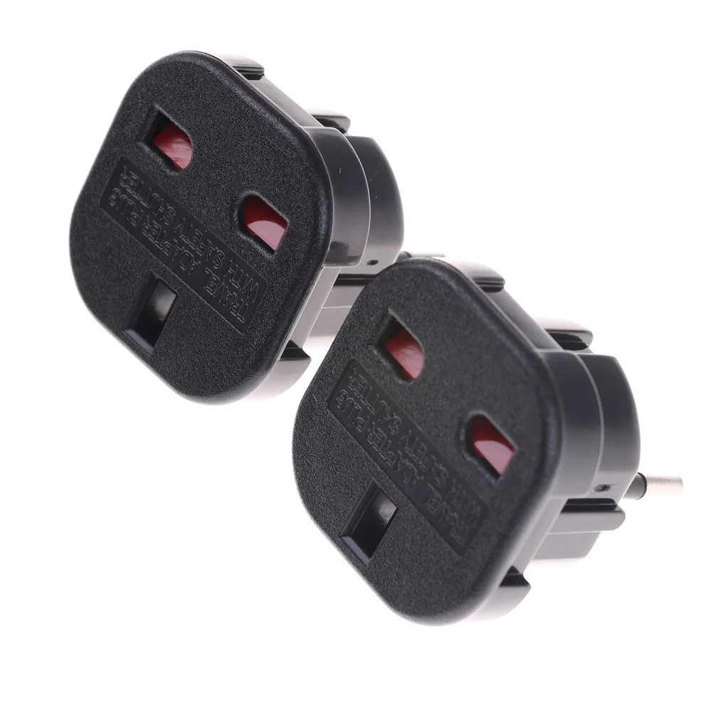 2 pcs UK To European Plug Adapter Socket Plug Converter ... 2 pcs UK To European Plug Adapter Socket Plug Converter ... on Sconces No Electric Plug id=79375