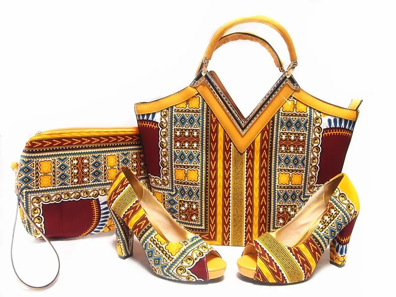 african print shoes and bags
