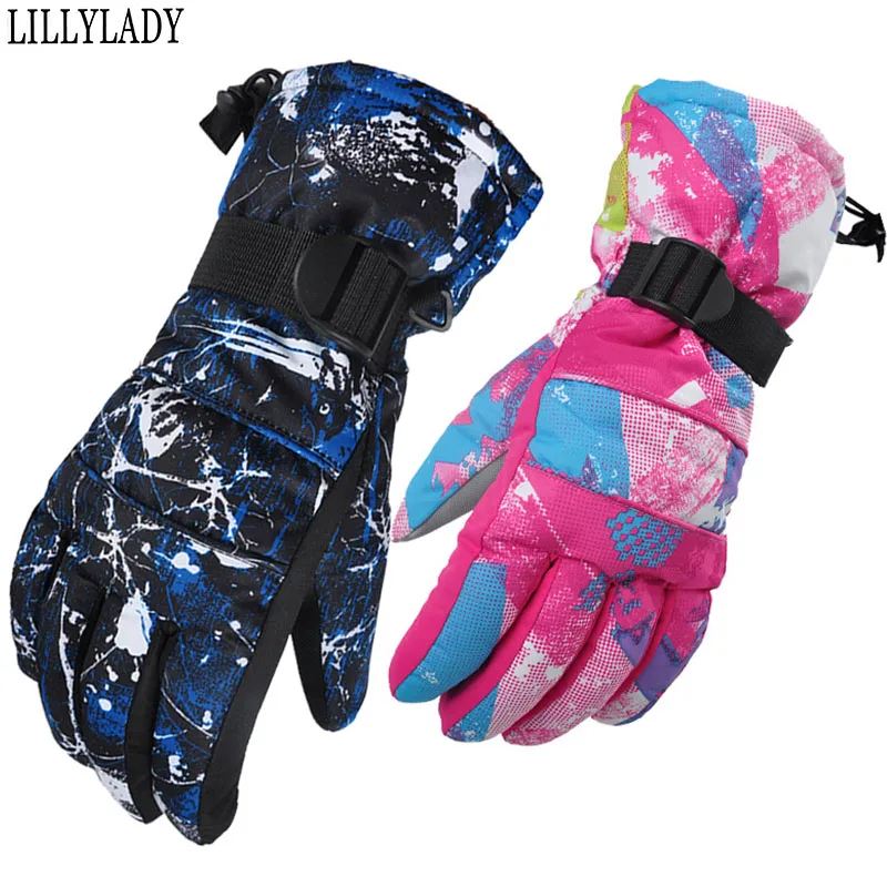 Зимние-35 плотные перчатки, сохраняющие тепло тактические мужские и женские ветрозащитные водонепроницаемые регулируемые альпинистские зимние перчатки