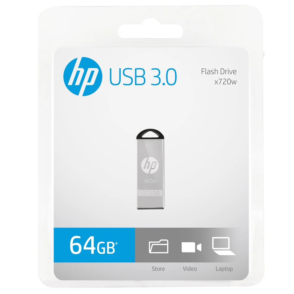 Hp X720W USB3.0 usb флеш-накопитель Высокоскоростной USB 3,0 флеш-накопитель 16 ГБ 32 ГБ 64 ГБ 128 ГБ флеш-накопитель металлическая флеш-карта памяти серый подарок