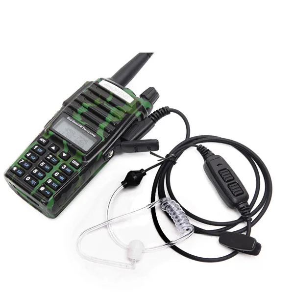 Baofeng UV-82 Plus 8 Вт Высокая мощность Двухдиапазонная рация VHF/UHF 10 км длинный диапазон UV82 двухстороннее Ham CB Любительское портативное радио - Цвет: camoAcoustic headset