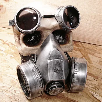 

Steam Punk Mask Vintage glasses Steampunk Gas Masks Daft Punk mighty Road Warrior Metal Rivet Respirator Mad Max gothic props