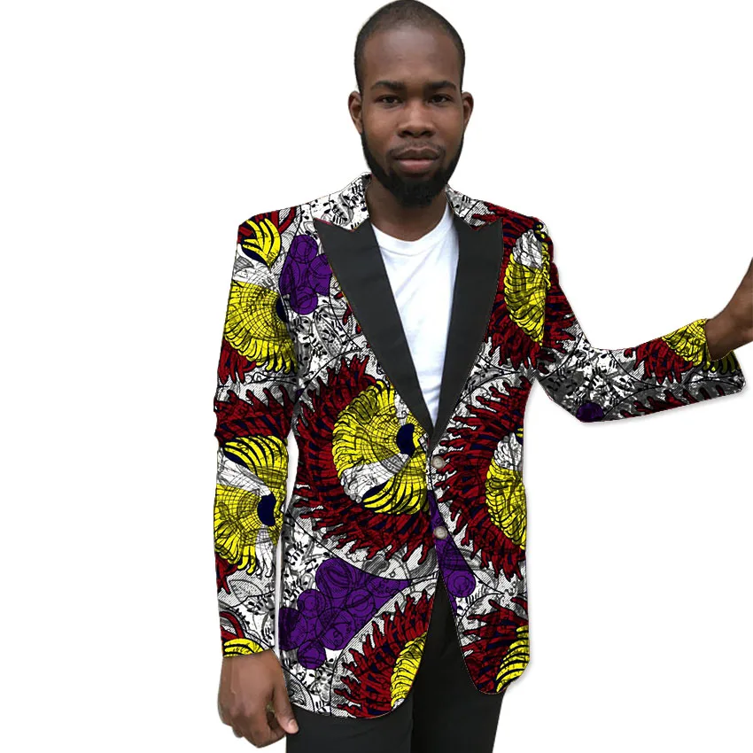Африканский принт мужской костюм куртка африканские нарядные блейзеры для вечерние Африканские модные мужские костюмы африканская мужская одежда на заказ - Цвет: 5