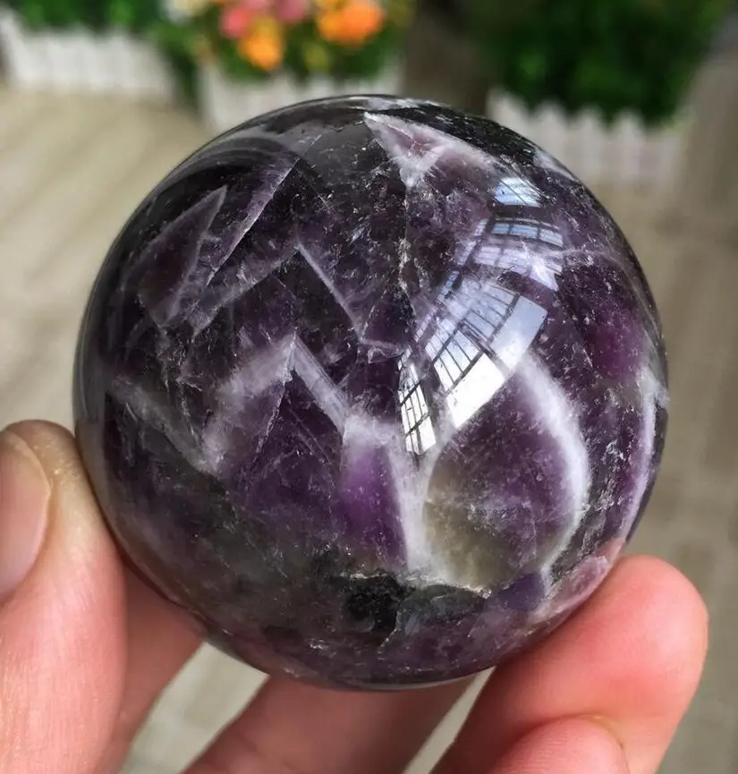 160 г натуральный аметист мечты Хрустальный шар Orb драгоценный камень|stone gem|stone