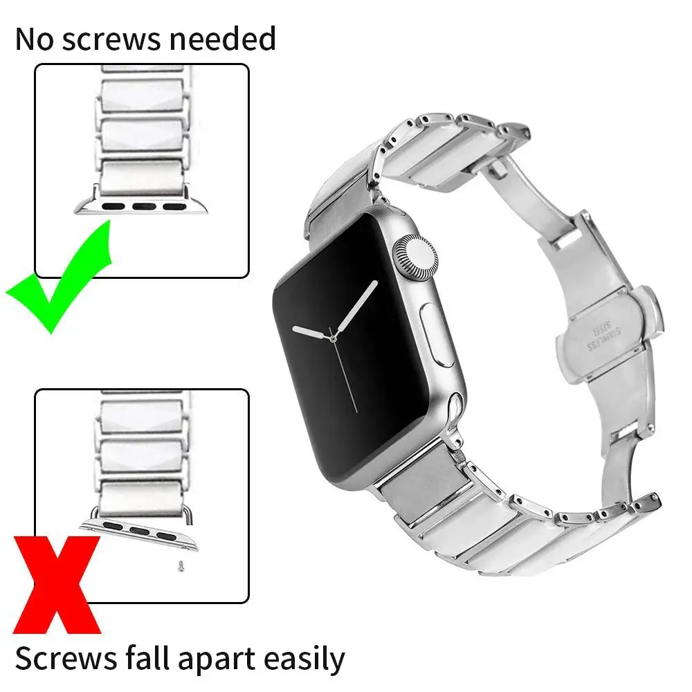 Аксессуары для часов Oulucci ремешок apple watch/ремешок из нержавеющей стали с пряжкой