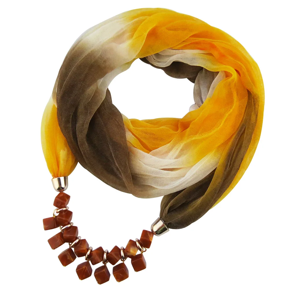 Стиль янтарные бусы ожерелье дамы шарф платок ювелирные изделия кулон - Цвет: Серый