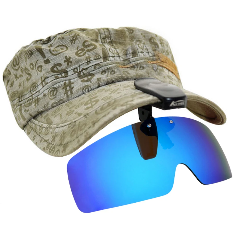 Polarized Fishing Glasses Hat Visors Sport Clips Cap Clip on Sunglasses