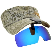 Óculos polarizados de pesca com clipe de chapéu, viseiras de esporte, óculos com prendedor para ciclismo, pesca, caminhadas golfe, UV 400