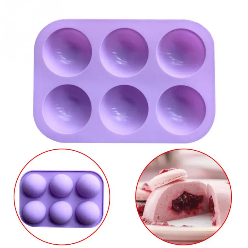 

Kitchen Baking Mold 6 Cups Fondant Cake Bakeware Silicone Non-Stick Cupcake Baking Tray Mousse Cakes Mold Muffin Pan Tool