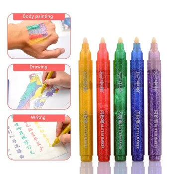 

5 color Cute Shining drawing painting calligraphy pens Kawaii kids gifts Album Scrapbooking tools Office School supplies FB989
