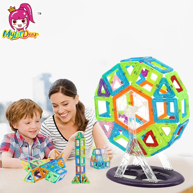 

103pcs Big Size Magnetic Designer Construction Set Model & Building Toy Plastic Magnetic toys Educational Toys For Kids Gift