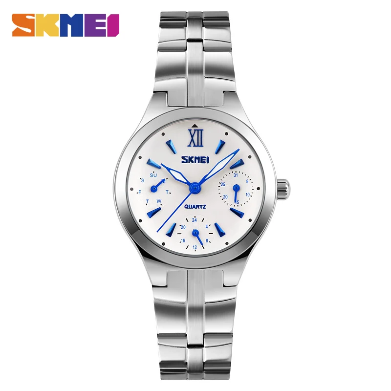 

SKMEI Top Luxury Brand Women Quartz Watch Ladies Women's Watches Stainless Steel Female Clock Relogio Feminino Wrist Watch 9132