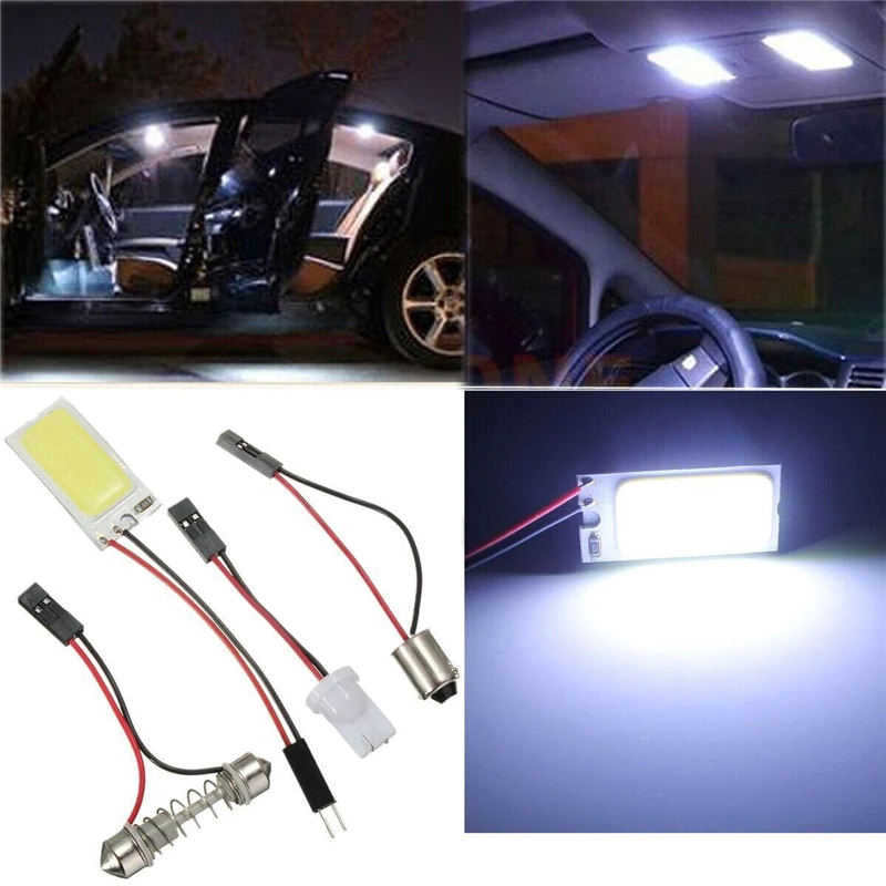 2pcs Car Cold White Auto Interior Reading Map Lamp 24 SMD COB Car LED