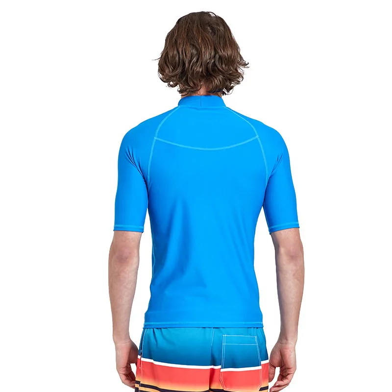 Men's Rashguard Swim Shirt UPF 50 + Snorkeling Swimming Surfing Tops Diving T-shirt Short Sleeve Sun Tee Adult Youth