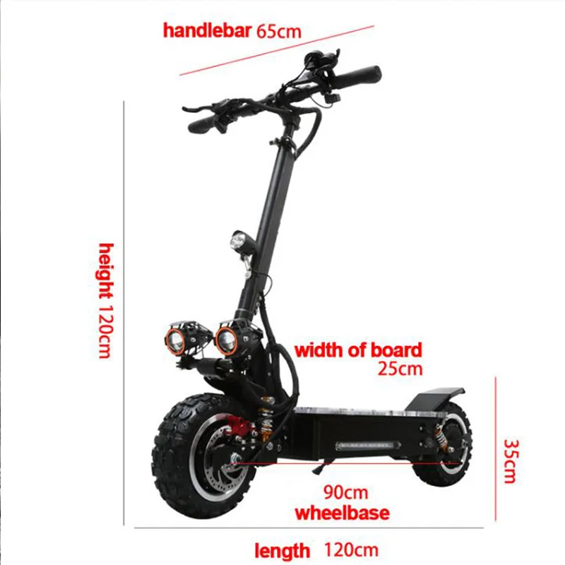 Flash Deal JS 80KM/H 3200W 60V Electric Scooter 11" Off Road Foldable Waterproof Samsung E scooter Hoverboad Skateboard patinete eletrico 1