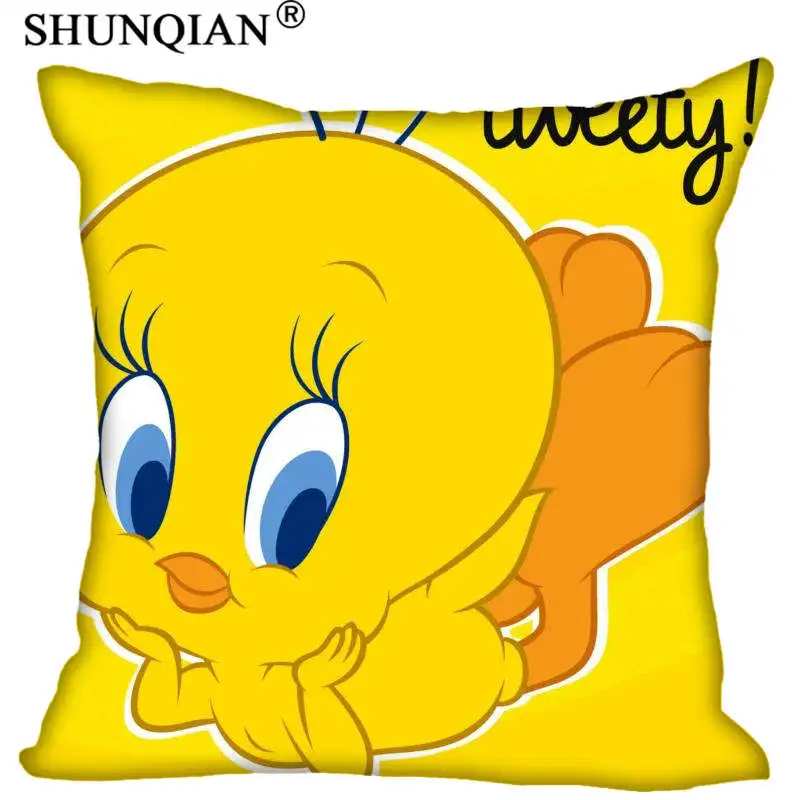 

New Arrival tweety bird Square Pillowcases zipper Custom Pillow Case More Size Custom your image gift