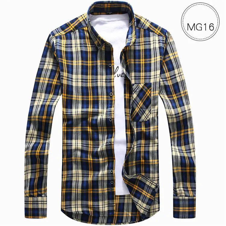 Мужская рубашка в клетку Flanne, весна-осень, Повседневная рубашка с длинным рукавом, мягкая, комфортная, облегающая, стильная, брендовая мужская одежда YN10355