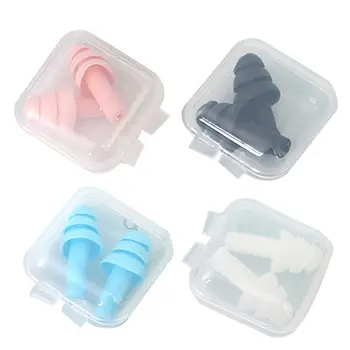 

4Pairs Soft Silicone Earplugs Anti Noise Snore Sound Insulation Ear Protector