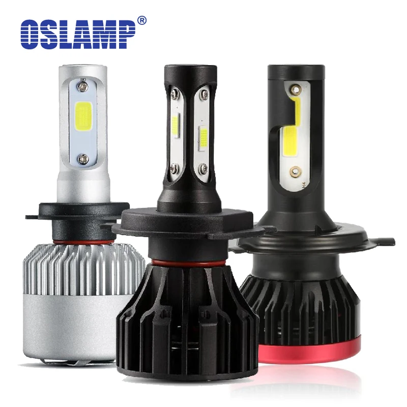 Oslamp H4 светодиодные светодиодные лампы Led лампа для авто H7 фары автомобиля 72 Вт 8000LM 6500 К LED H1 автомобилей лампочки S5 COB 9007 9005 HB3 9006 HB4 H3 фар авто LED H11 Туман лампа