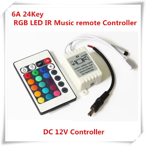 

Wholesale 100PCS 12V 24 Key IR Remote Controller For RGB 5050 LED Light Strip