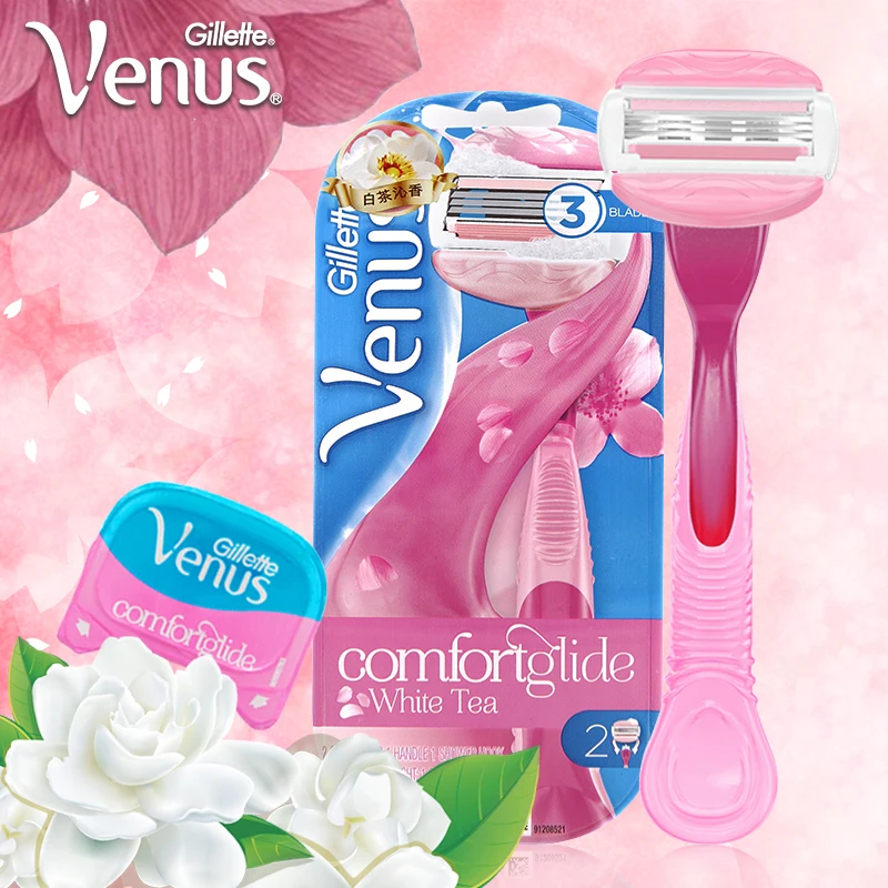 Бритвенные бритвы Gillette Venus Breeze подлинные розовые женские бритвенные лезвия для