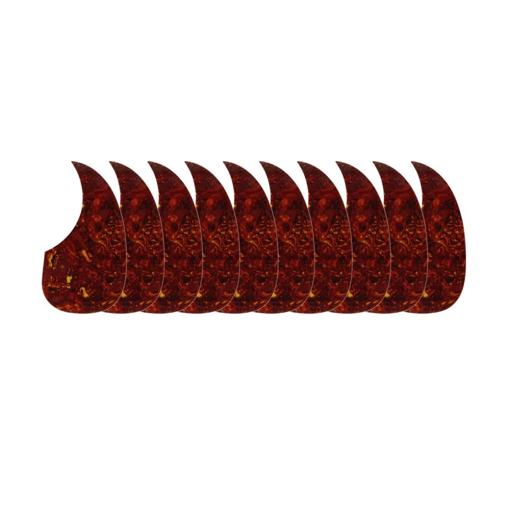 FLEOR 10pcs Red Tortoise Shell Self-adhesive Acoustic Guitar Pickguard Pick Guard Sticker for | Спорт и развлечения