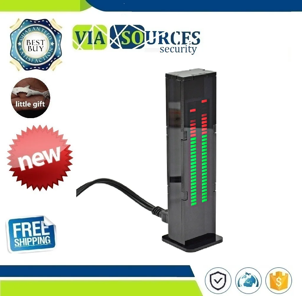 

AS30 LED Music Audio Spectrum indicator Amplifier Board SCM Stereo Level indicator VU Meter Speed Adjustable With Case