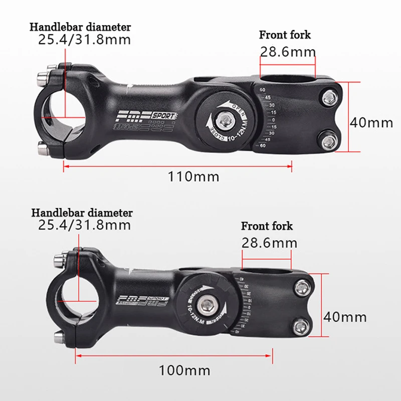FMF последние Рули велосипеда регулируемый угол MTB дорожный горный велосипед руля алюминиевый сплав 6061 для 31,8 мм/25,4 мм руль