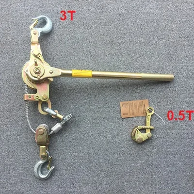 2T-3T ручной Съемник с проволочной рукояткой, японский стиль, храповой трос, ручной стальной трос, съемник, храповик, Тяговая проволока gri - Цвет: 1200-00015 3T  0.5T