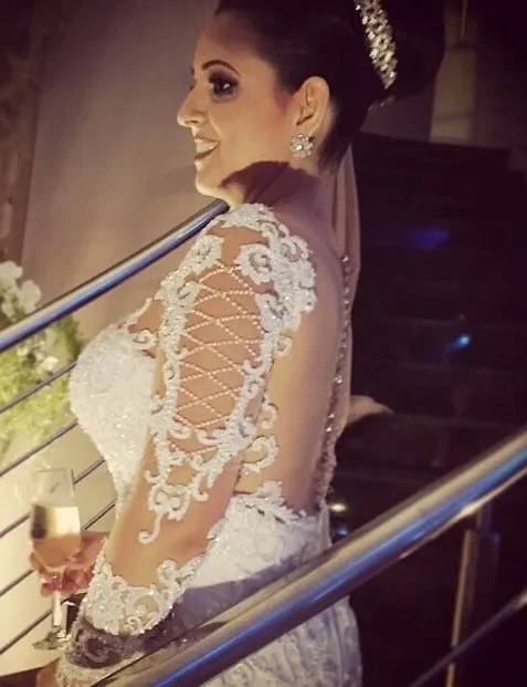 Vestidos-de-Noiva-Long-Sleeves-Wedding-Dress-Lace-Appliques-Pearls-Robe-de-Mariage