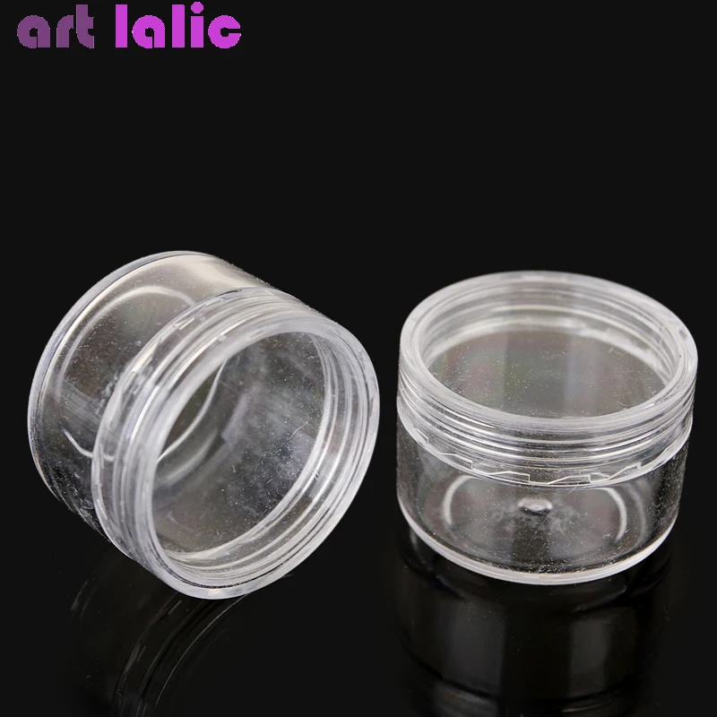 

10pcs 5g Cosmetics Jar Box Makeup Cream Nail Art Decoration Storage Pot Container Portable Plastic Transparent Case